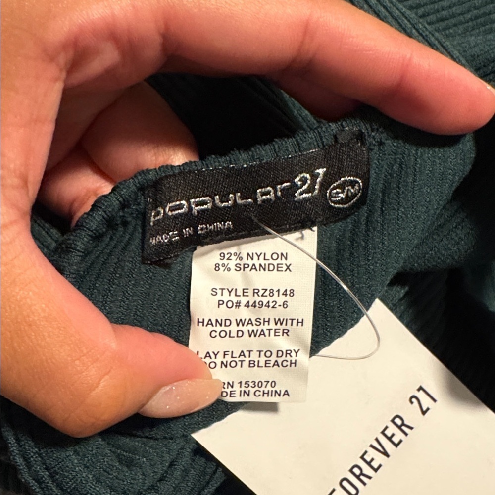 Forever 21 Teal Ribbed Jumpsuit - Picture 3 of 4